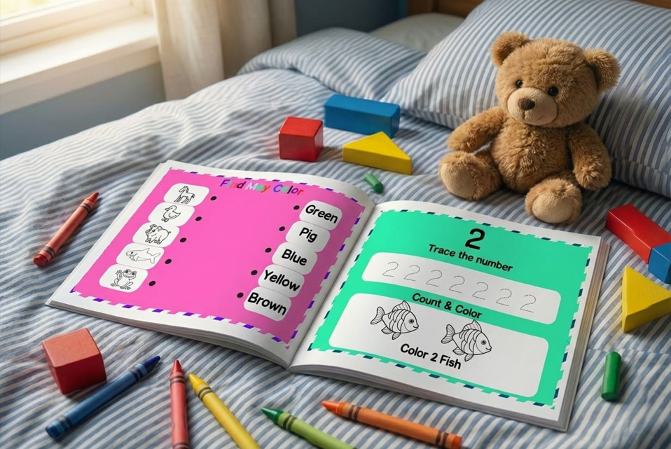 Kids Fun Learning Workbook-Learn & Play Educational Activities