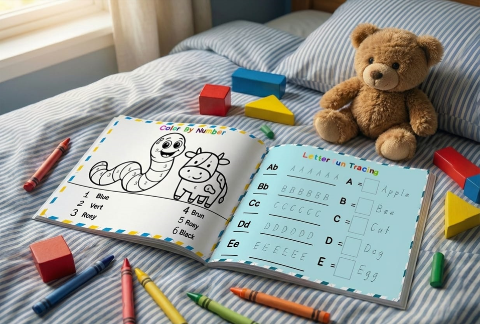 Kids Fun Learning Workbook-Learn & Play Educational Activities