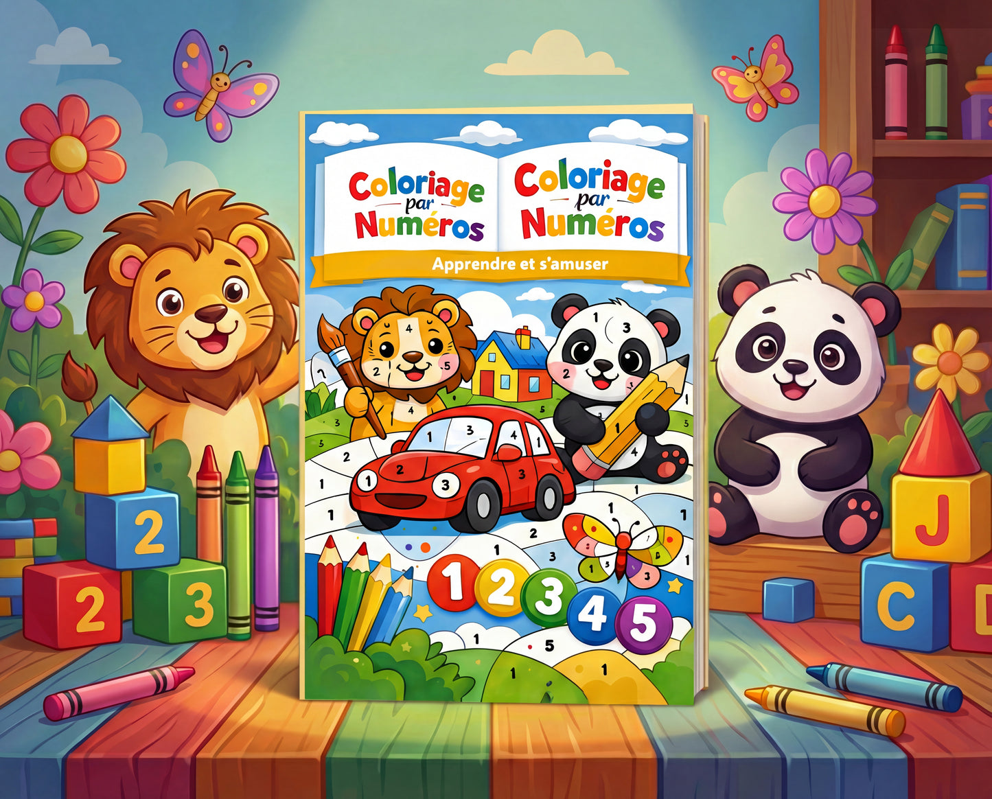 Printable Kids Workbook – Color by Number