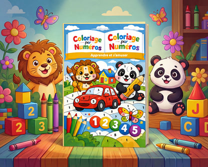 Printable Kids Workbook – Color by Number