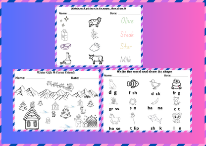 Printable Kids Workbook – Color by Number