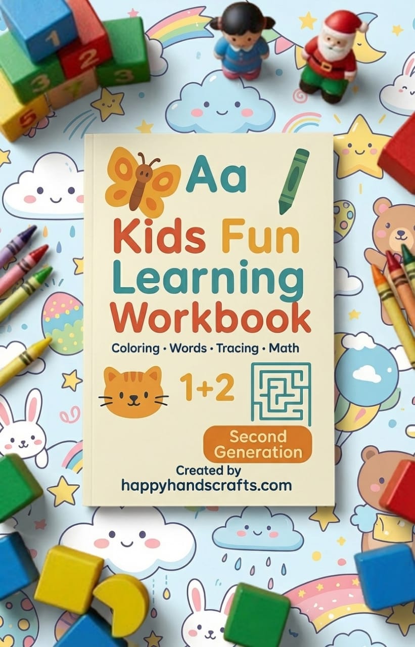 Kids Fun Learning Workbook-Learn & Play Educational Activities