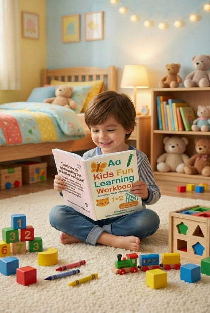 Kids Fun Learning Workbook-Learn & Play Educational Activities